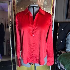 Silk Red Top